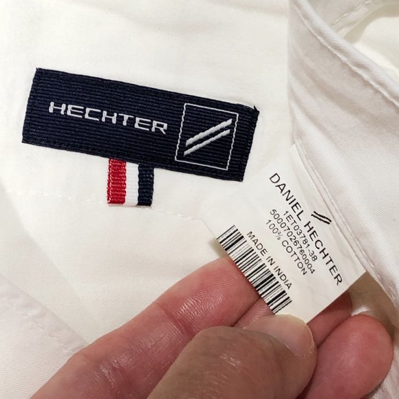 Daniel Hechter Womens Waist 19 White Flat Front Chino Shorts - Picture 6 of 11